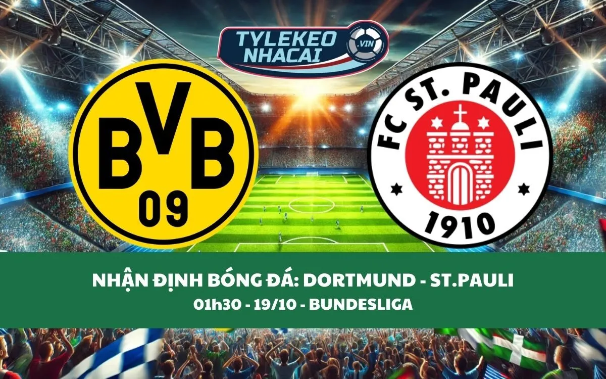 Nhận Định Tip Kèo: Dortmund vs St.Pauli 01h30 - 19/10 - Ba Điểm Không Khó